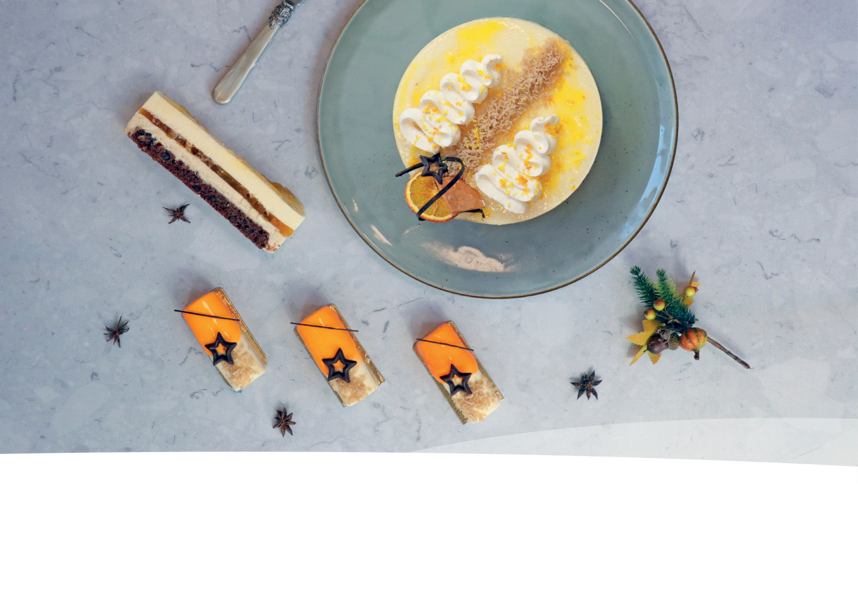 Geszteny&eacute;s-narancsos desszert