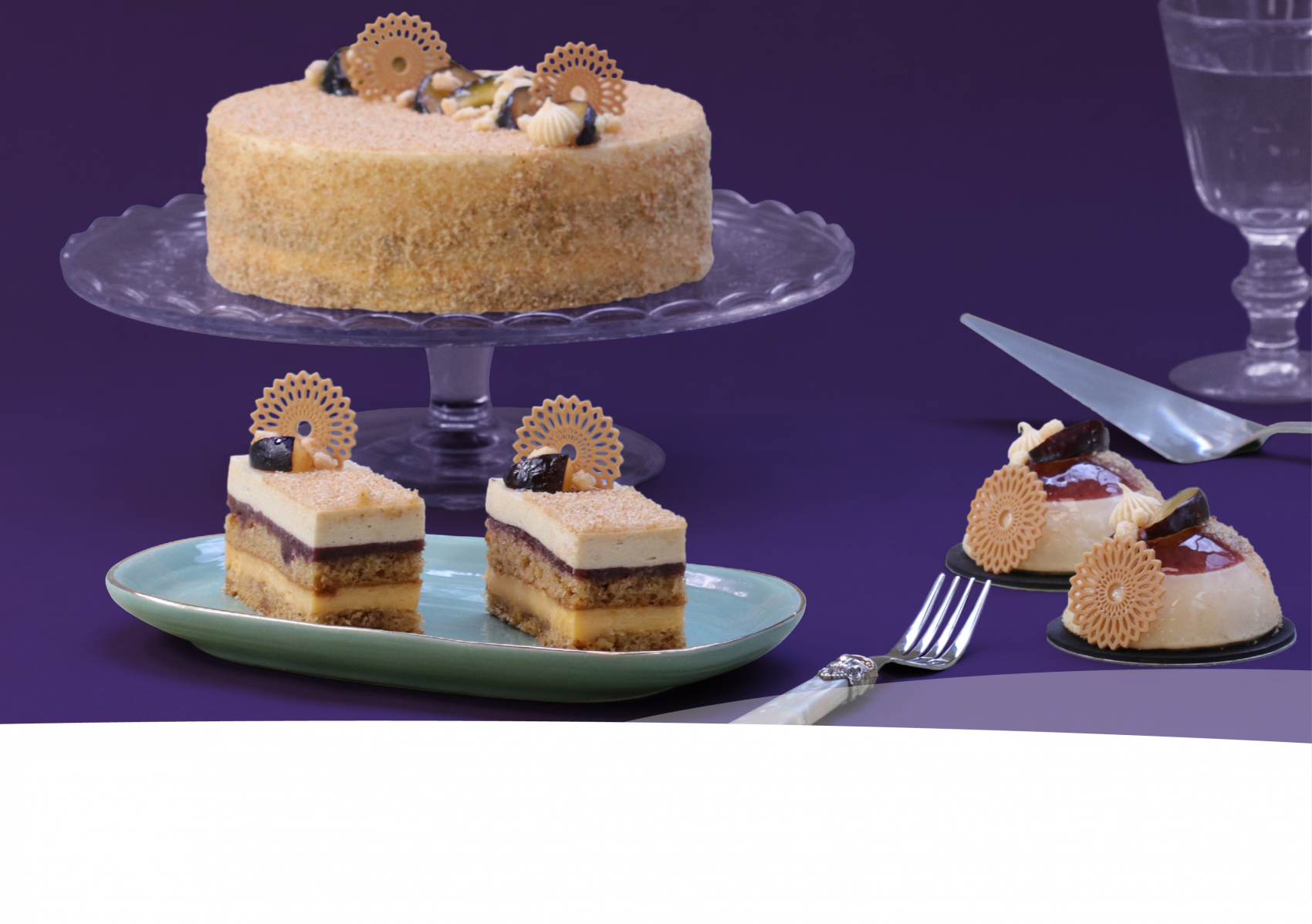 Szilv&aacute;s gomb&oacute;c desszert