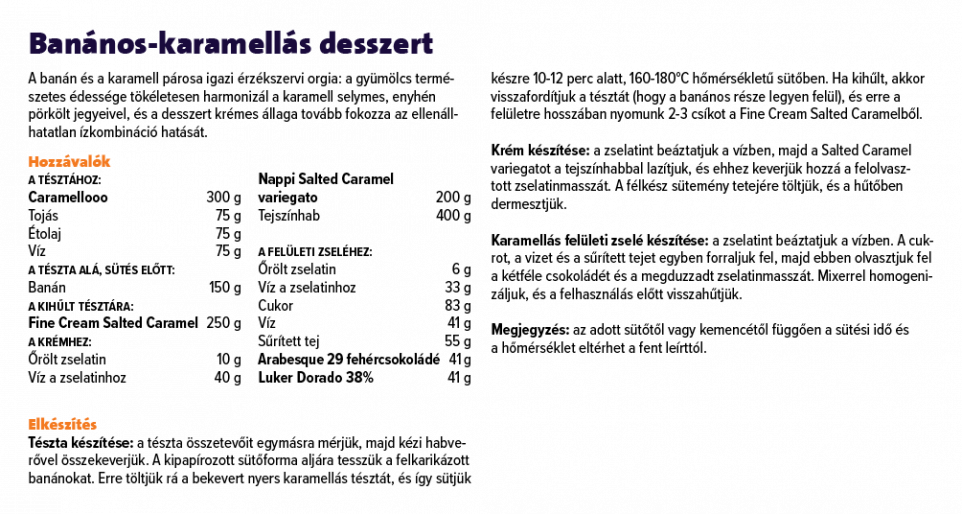 Ban&aacute;nos-karamell&aacute;s desszert